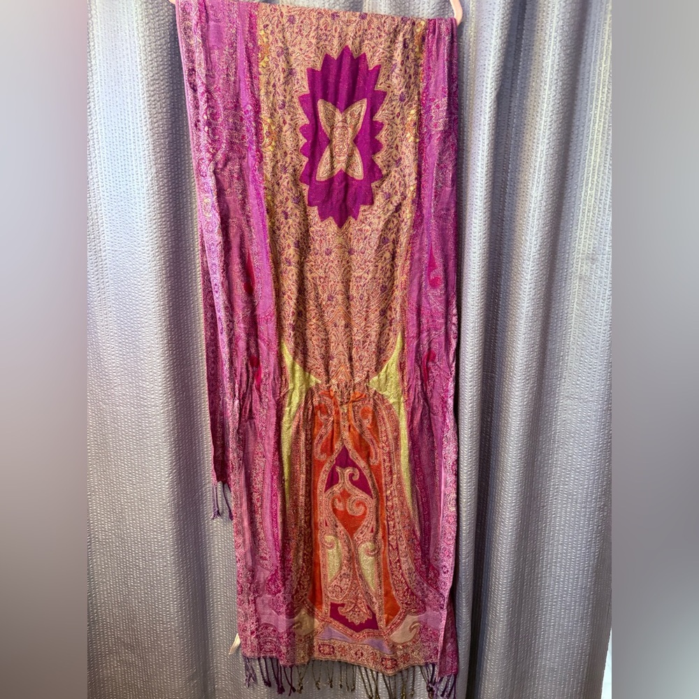 Vibrant Pink and Orange Scarf